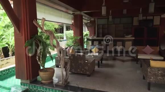 沙美柏丽海滩度假村酒店酒廊的库存录像视频的预览图