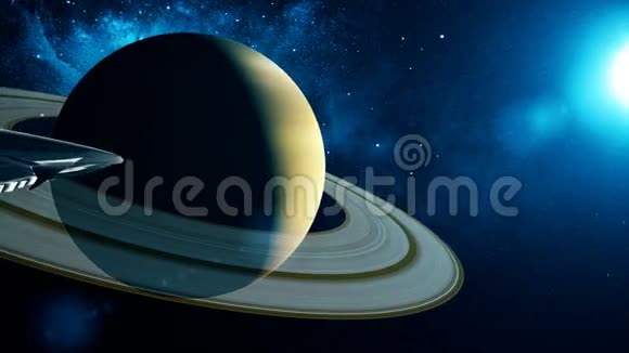 外星飞船飞过土星视频的预览图