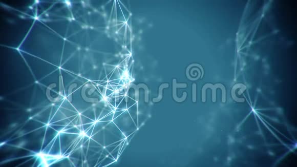 抽象连接线和圆点结构动画视频的预览图