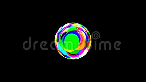 旋转和改变颜色球抽象循环动画视频的预览图