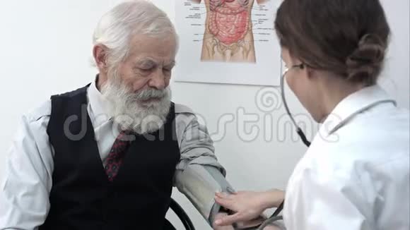 男性患者血压测量医生视频的预览图