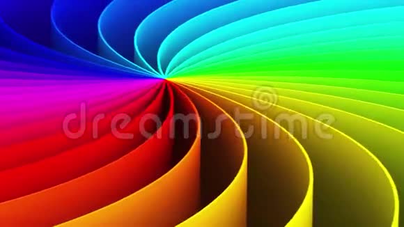 抽象3D彩虹螺旋背景视频的预览图