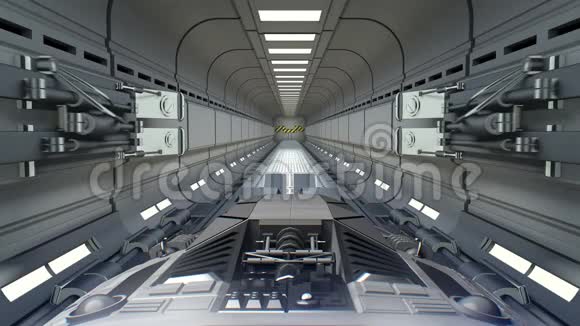 太空飞船飞出科幻小说跳进超空间三维动画视频的预览图