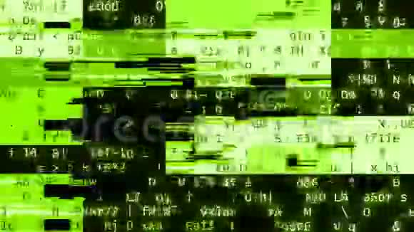 计算机屏幕软件或数据库数据信息字母与破坏技术故障覆盖计算机病毒或互联网视频的预览图