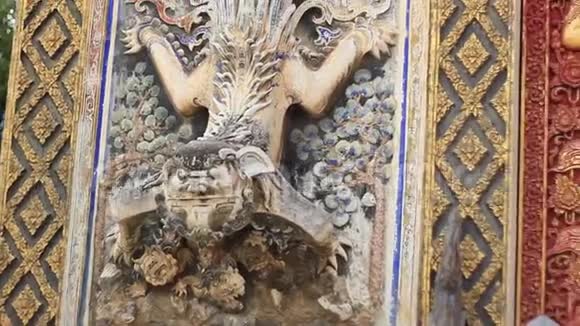 装饰泰国古佛寺的传统设计视频的预览图
