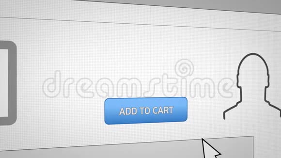 动画现在购买网站上的一个按钮购买新产品单扣快速销售或购买网上在线视频的预览图