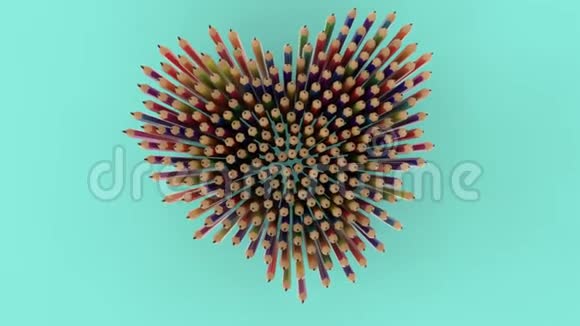 许多五颜六色的铅笔从站立的位置掉下来视频的预览图
