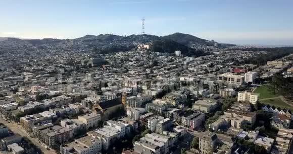 美国旧金山的全景阳光城市景观视频的预览图