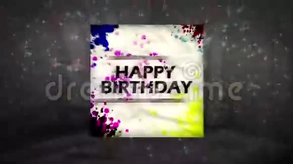 3D快乐生日动画视频的预览图