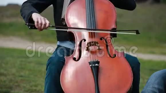 音乐家在大提琴上演奏视频的预览图