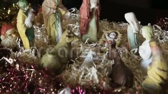 基督生命的圣诞场景视频的预览图