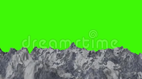 在绿色屏幕背景下的雪山恒河视频的预览图
