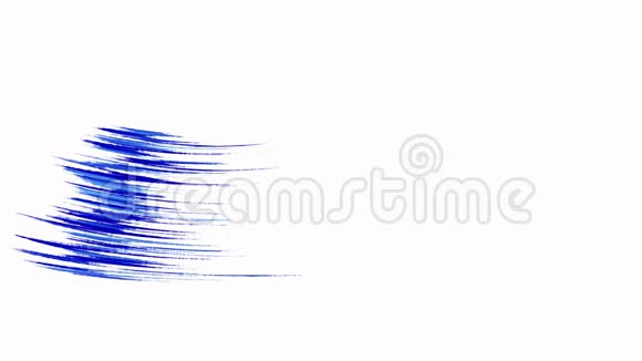 蓝色画笔笔触动画3渲染视频的预览图