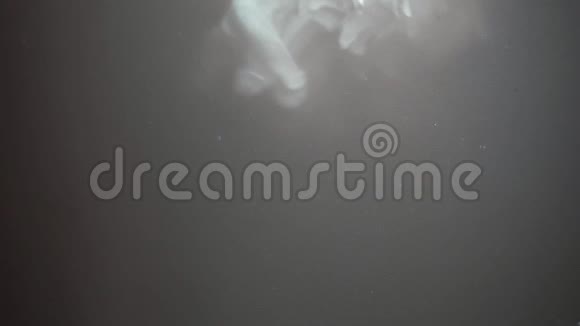 美丽的白色油漆云在水中的刷子漩涡视频的预览图