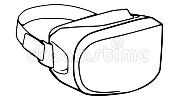 VR耳机白板动画4K镜头视频的预览图