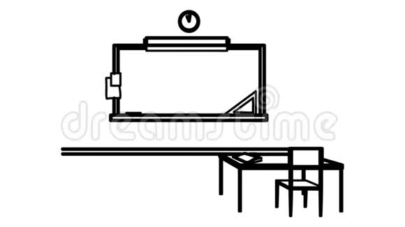 教室白板动画4K画面视频的预览图