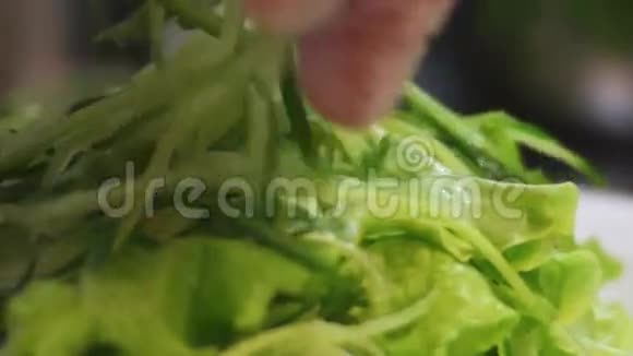 厨师做素食沙拉视频的预览图