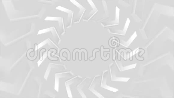 灰色白色3轮箭头抽象技术视频动画视频的预览图