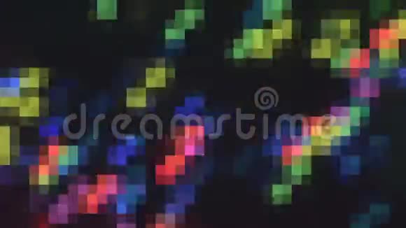 彩色马赛克背景抽象风格的移动瓷砖快速过渡视频的预览图
