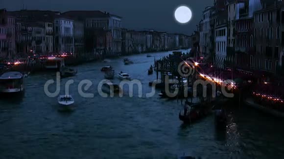大运河上满月视频的预览图