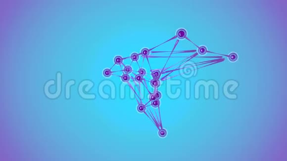 分子结构的动画彩色抽象3D渲染循环动画视频的预览图