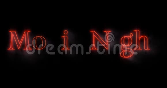 新兴红电影之夜霓虹广告牌4k视频的预览图