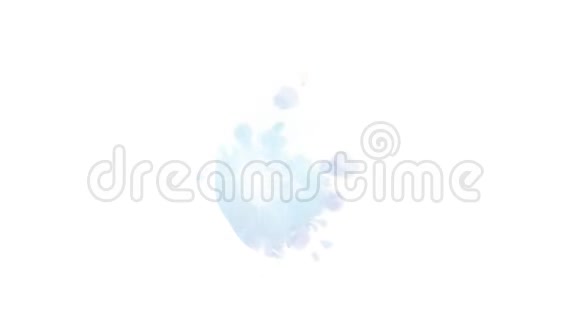 水彩圣诞树装饰蓝色球在阿尔法频道视频的预览图