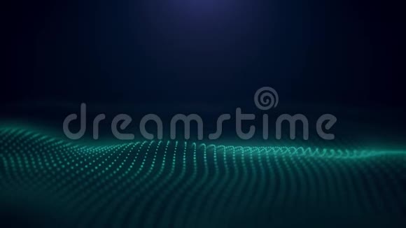 波粒子背景照亮发光粒子的数字波数字波粒子的形成视频的预览图