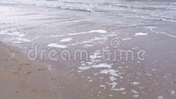波浪和沙子平静的大海黑海海岸视频的预览图