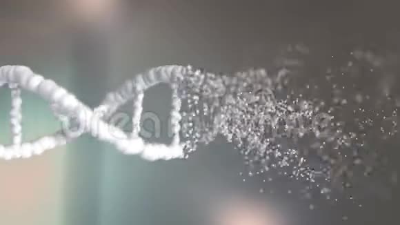 破坏DNA分子循环概念三维动画视频的预览图
