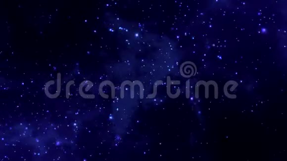 移动粒子的深蓝色背景循环动画视频的预览图