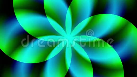 绿色和蓝色抽象形状动画视频的预览图