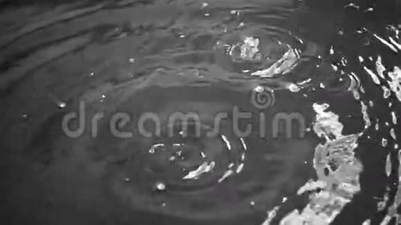 雨滴溅背景视频视频的预览图
