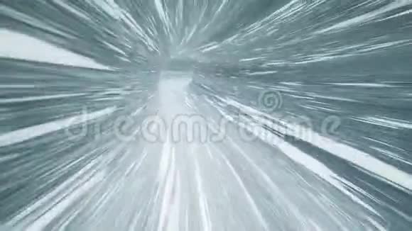 黑色背景下蓝色冰隧道的现代抽象插图抽象冰洞背景幻想的背景视频的预览图