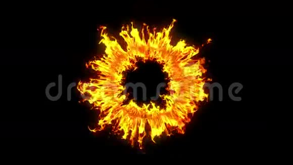 美丽的火环爆炸高清1080阿尔法通道视频的预览图