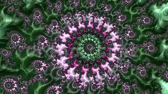 缓慢变色纹理花卉分形图案设计摘要背景视频的预览图