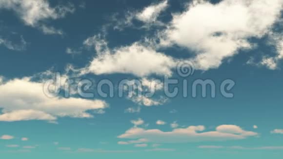 云在蓝天上飞过的时间视频的预览图