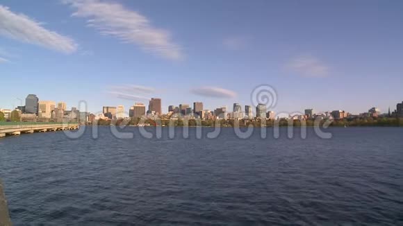 波士顿天际线在马萨诸塞州美国视频的预览图