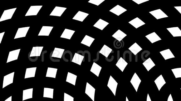 抽象催眠幻视旋转螺旋圈黑白面具可循环视频的预览图