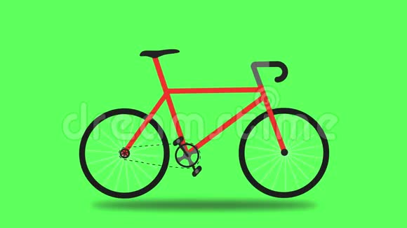 骑着自行车在绿色的屏幕上视频的预览图