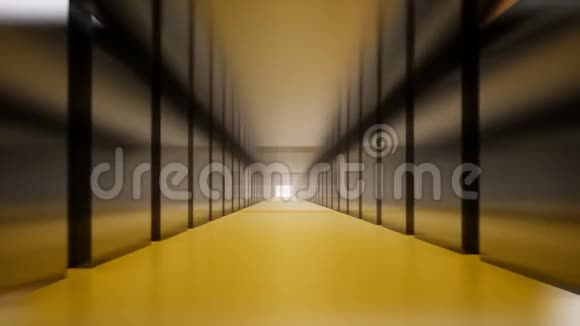 仓库内部未来主义背景抽象的光走廊抽象蓝色背景现代走廊室内背景A视频的预览图