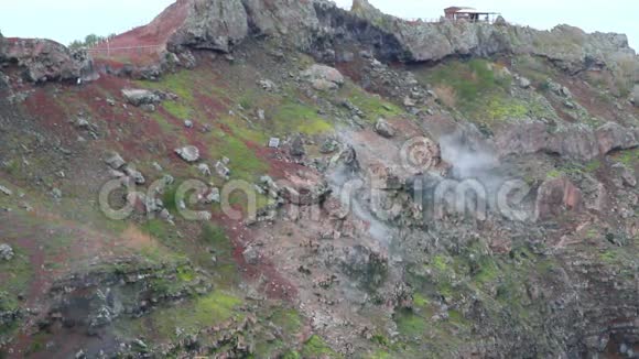 火山口斜坡维苏威火山意大利那不勒斯视频的预览图