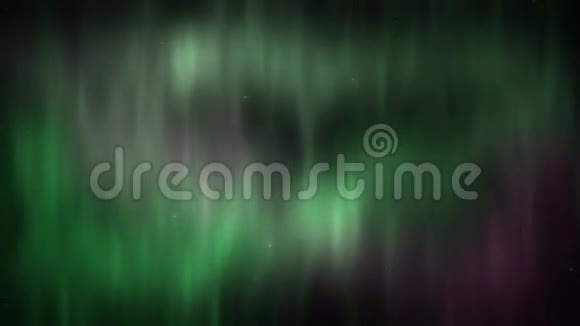 北极光北极光在星空的背景下绿色和红色4公里视频的预览图