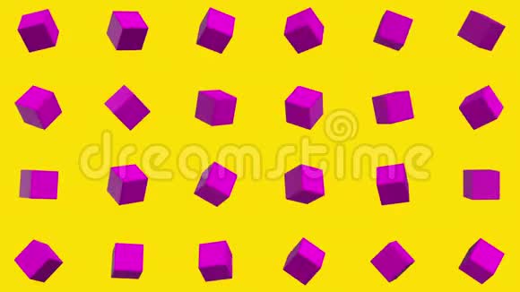 抽象几何形状立方体旋转视频的预览图