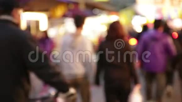 永和区台湾夜市散焦视频的预览图