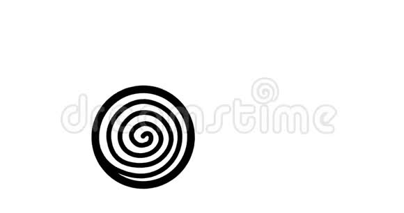 催眠螺旋在一个圆圈里就像手表4K视频视频的预览图