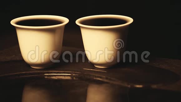 黑中国茶镜头工作室灯光视频的预览图