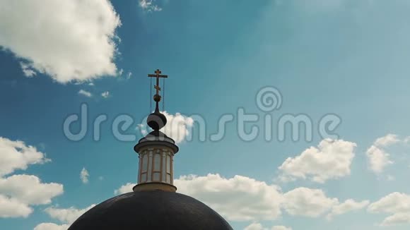 宏伟的东正教教堂时间流逝视频的预览图