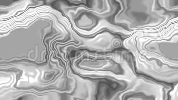 全高清无缝循环视频水彩花液体效果彩色银灰色视频的预览图