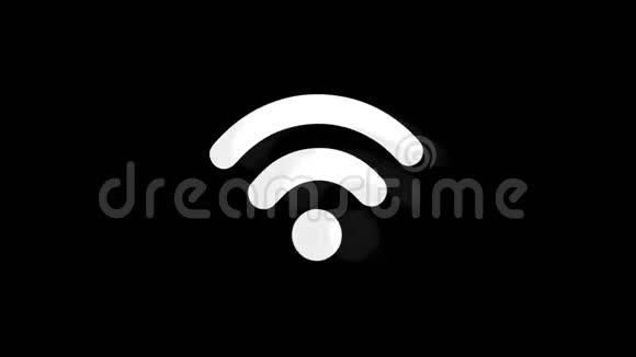Wifi连接信号图标老式扭曲坏信号动画视频的预览图